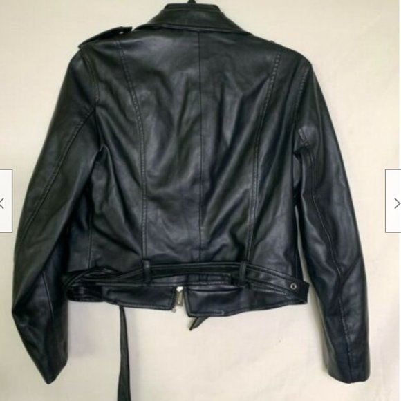 Zara Basic Faux Leather Moto Jacket - Picture 3 of 5